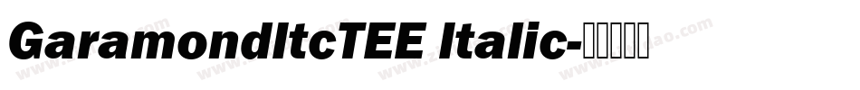 GaramondItcTEE Italic字体转换